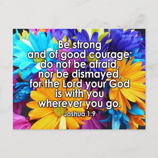 Be Strong Bible Scripture Postcard (Front)