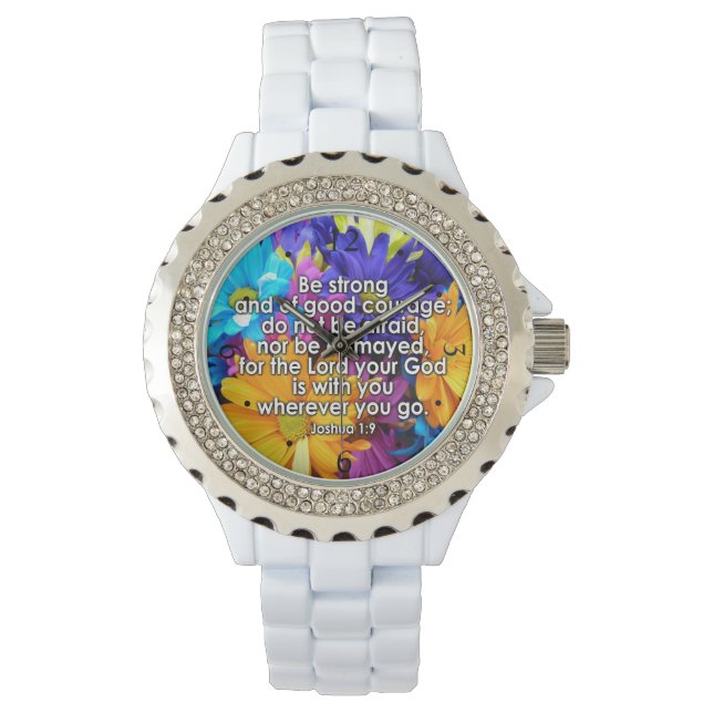 Be Strong Bible Scripture Watch (Front)