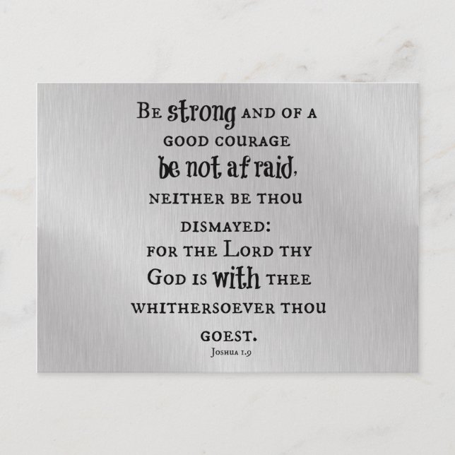 Be Strong Bible Verse Postcard (Front)