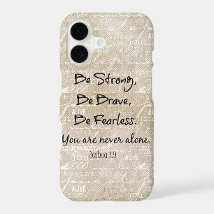 Be Strong, Brave Fearless Quote w/Bible Verse