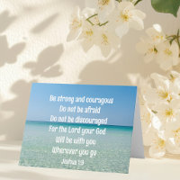 Be Strong & Courageous Beautiful Christian Beach