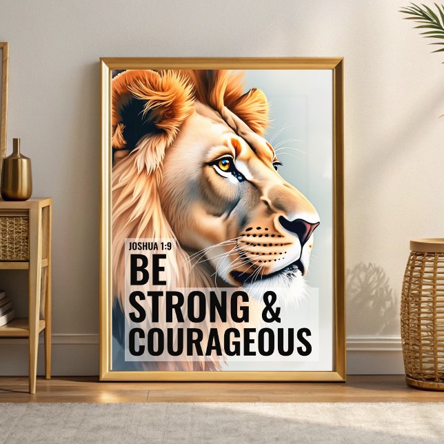 Be Strong & Courageous Christian Wall Art Print (Creator Uploaded)