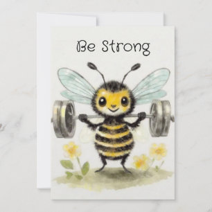 Be strong, customisable thank you card