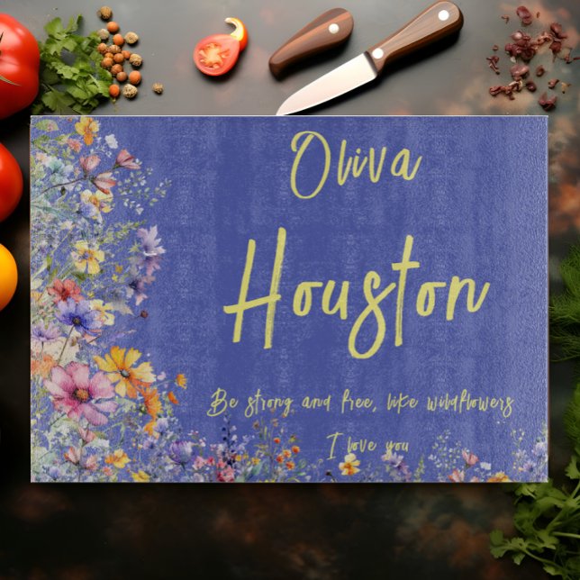 Be Strong & Free, Like Wildflowers | Wildflowers  Cutting Board (Creator Uploaded)
