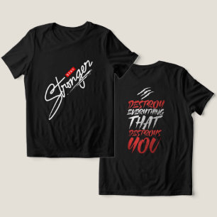 be strong inspirational black motivational quote Tri-Blend shirt