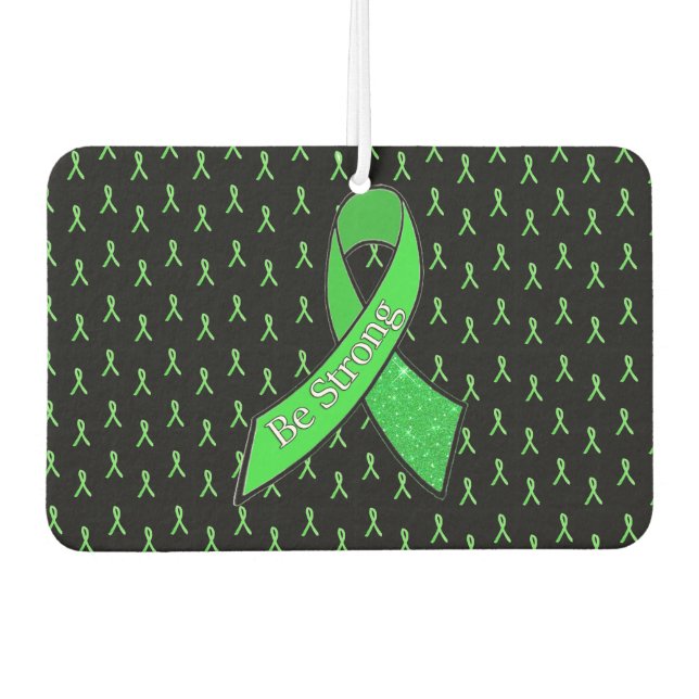 "Be Strong" Lyme Disease Warrior Car Air Freshener (Front)