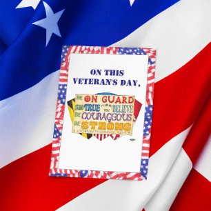 Be Strong Shield Custom Veteran's Day Card