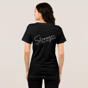 "be strong womens inspirational black motivation Tri-Blend shirt