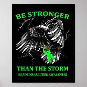 Be Stronger Than The Storm Brain Disabilities  Poster
