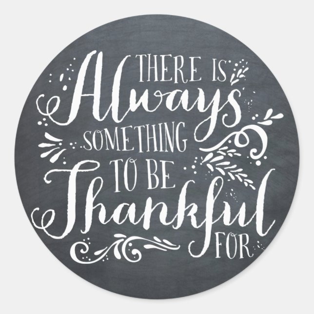 Be Thankful Chalkboard Thanksgiving Sticker (Front)