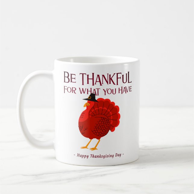 Be Thankful – Happy Thanksgiving Classic Mug (Left)