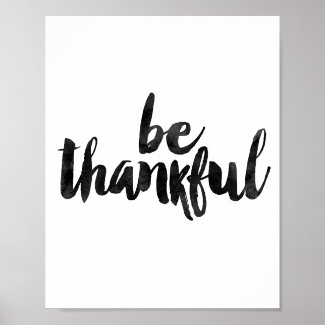 Be Thankful Poster (Front)