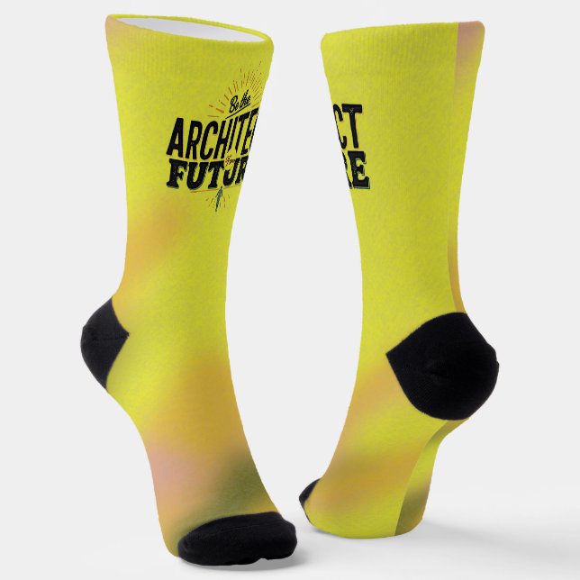 Be the Architect of Your Future Socks (Angled)