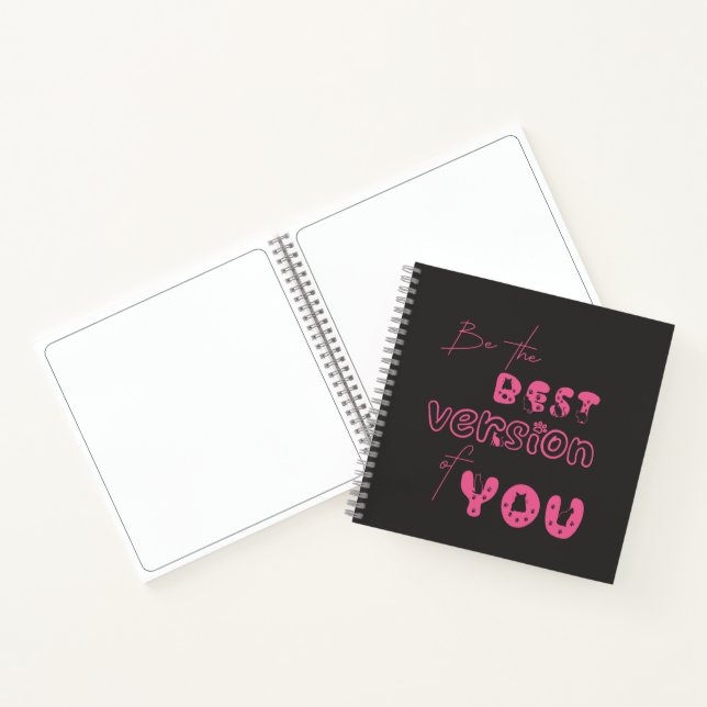 Be The Best Version Of You Cute Cat Notebook (Inside)