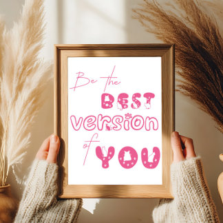 Be The Best Version Of You Cute Cat Wall Art