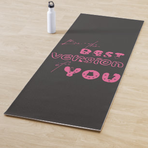 Be The Best Version Of You Cute Cat Yoga Mat