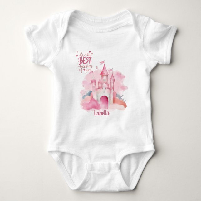 Be the best version of you personalised  baby bodysuit (Front)
