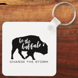 Be the Buffalo Silhouette Charge the Storm Key Ring