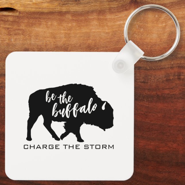 Be the Buffalo Silhouette Charge the Storm Key Ring (Back)