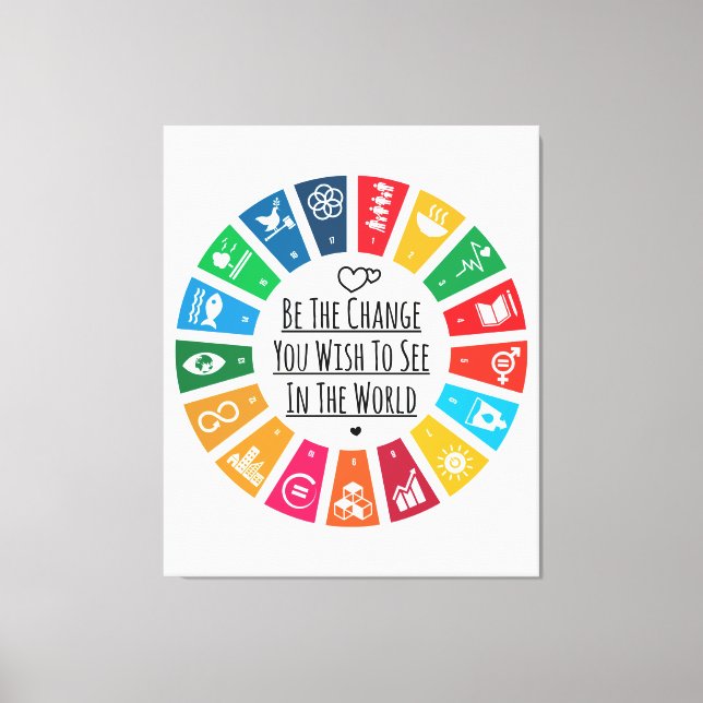 Be The Change Canvas Print (Front)
