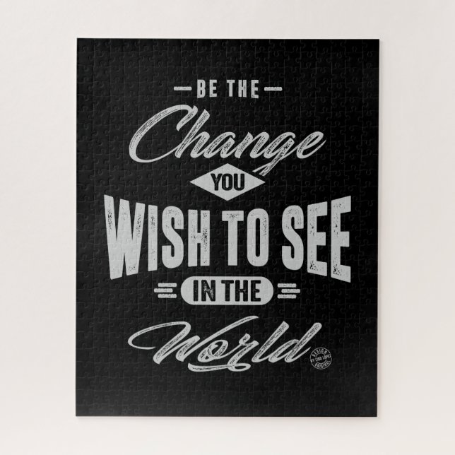 Be the Change - Motivation Jigsaw Puzzle (Vertical)