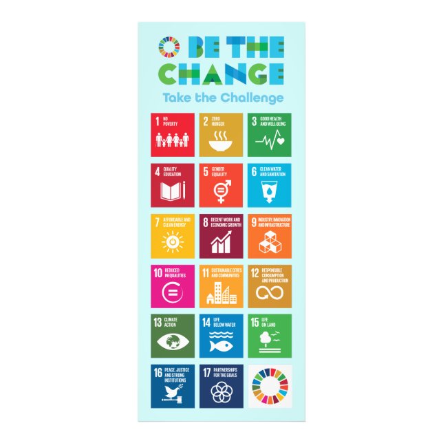 Be the Change Motivational Poster Wall Art (Front)