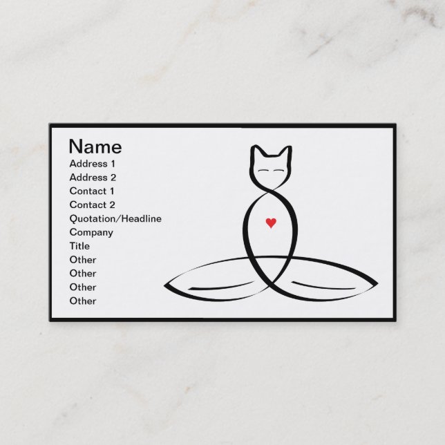 Be The Change - Regular style text. Business Card (Front)