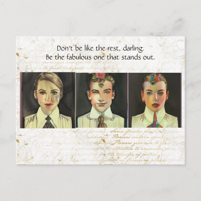 Be the fabulous one postcard (Front)