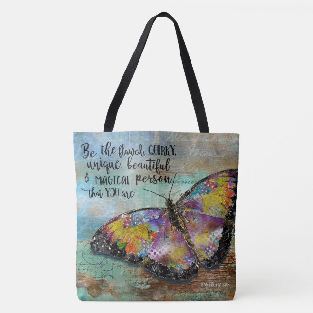 Be The Flawed Butterfly Tote Bag (Front)