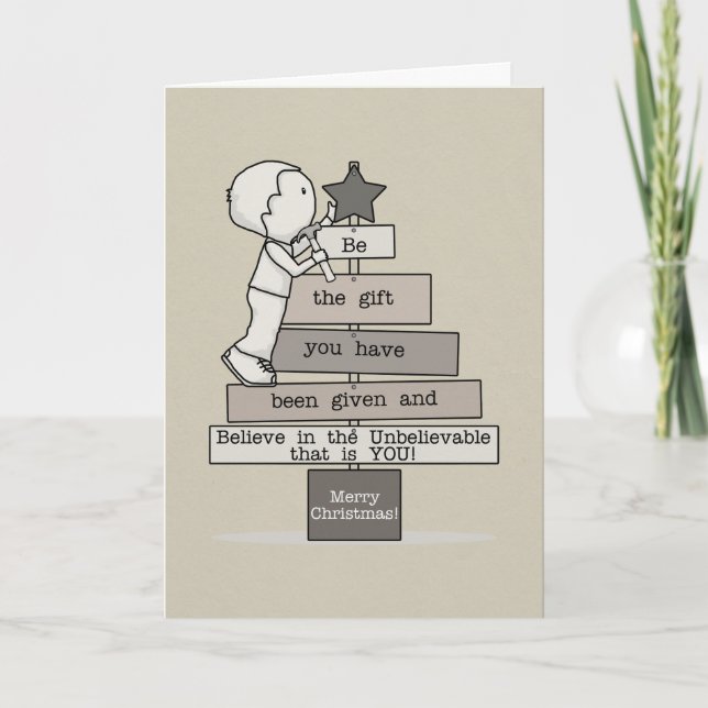 Be the Gift-Christmas Tree Card (Front)