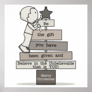 Be the Gift-Christmas Tree Poster