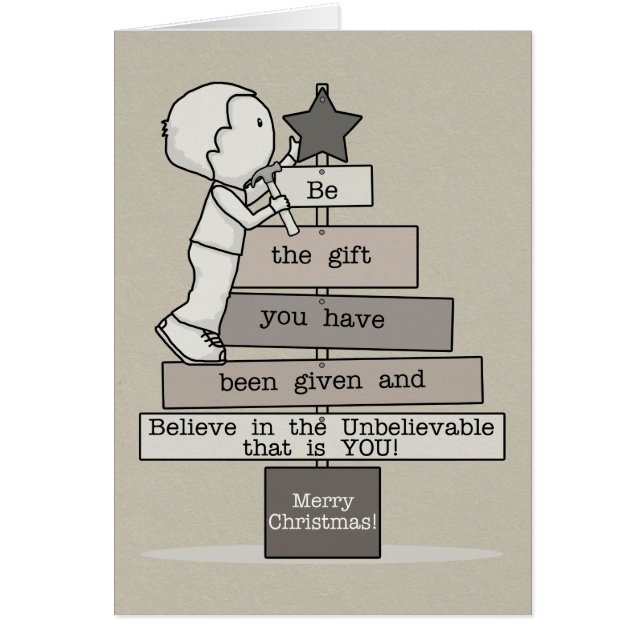 Be the Gift-Christmas Tree (Tan) (Front)