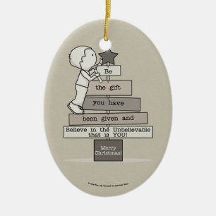 Be the Gift-Christmas Tree (Tan) Ceramic Tree Decoration