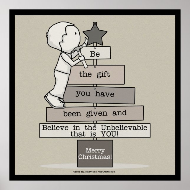 Be the Gift-Christmas Tree (Tan) Poster (Front)