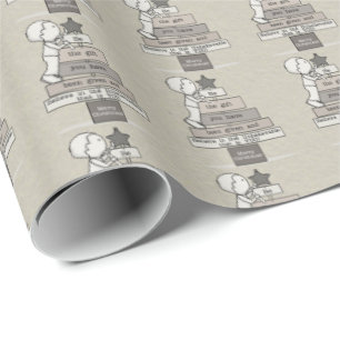 Be the Gift-Christmas Tree (Tan) Wrapping Paper
