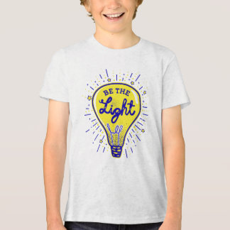 Be The Light Cartoon Light Bulb Tri-Blend Shirt