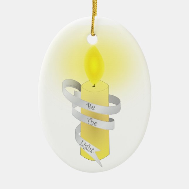 Be The Light Ceramic Tree Decoration (Front)