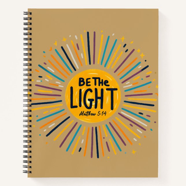 Be The Light Christian | Matthew 5:14 Inspiration Notebook (Front)