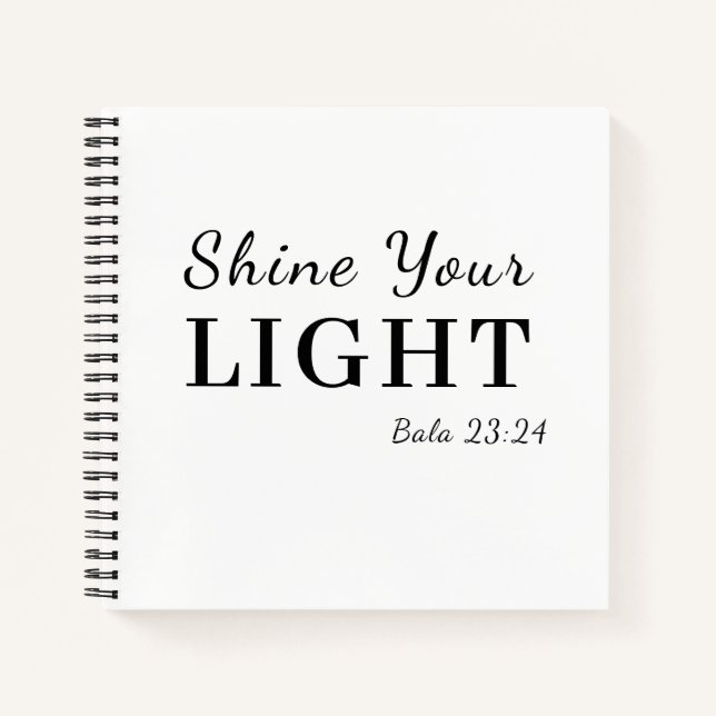 Be the Light Christian Scripture Design Notebook (Front)