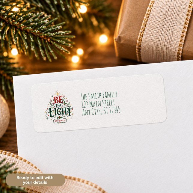 Be the Light Christmas Return Address (Creator Uploaded)