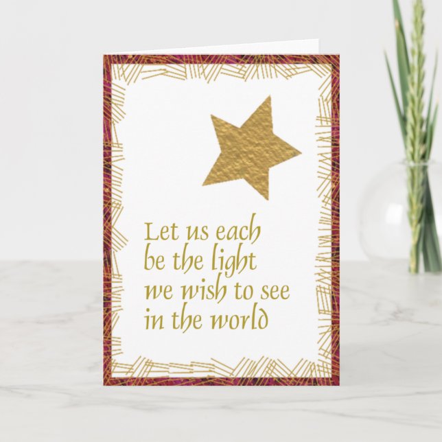 Be the Light Greeting Card (Front)