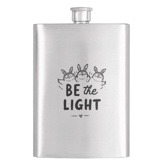 Be the Light Hip Flask (Front)