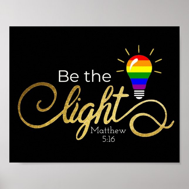 Be the light LGBTQ  Poster (Front)