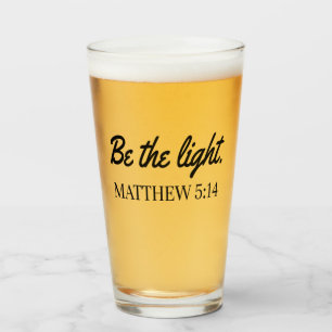 Be The Light Mathew 5:14 Bible Verse Glass