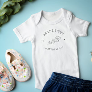Be the Light Matthew 5:14 Bible Verse Baby Bodysuit