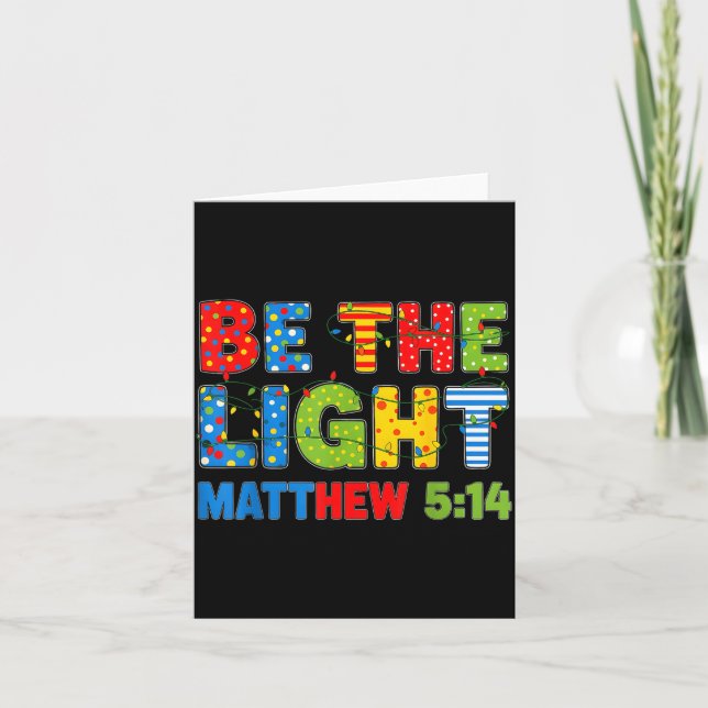 Be The Light Matthew 5 14  Card (Front)