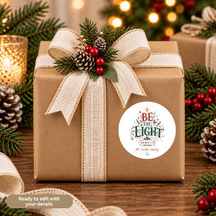 Be the Light Matthew 5 14 Christmas Classic Round Sticker