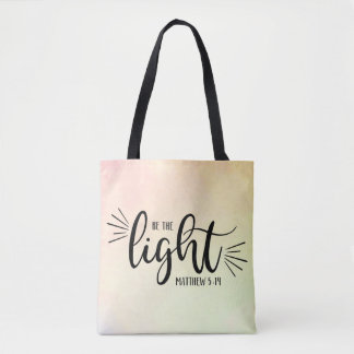 Be the Light Matthew 5:14 Tote Bag