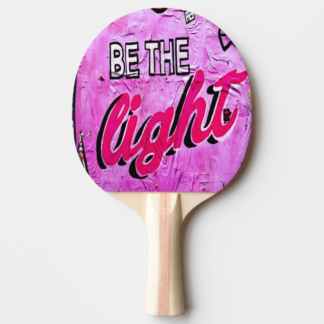 Be The Light Positive Motivational Words Ping Pong Paddle (Front)