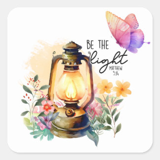 Be the Light Square Sticker